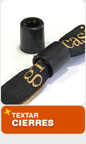 cierre pulseras de tela textar