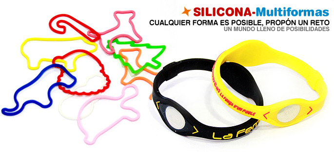 pulseras silicona formas