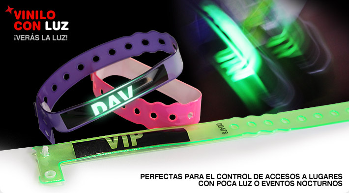 pulsera de control con luz