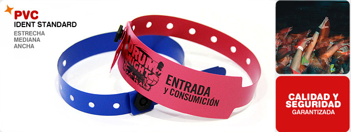 pulsera identificacion y control pvc