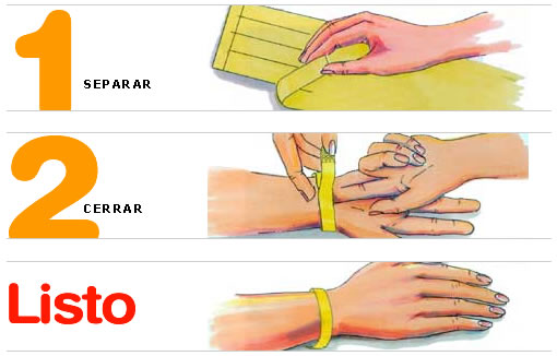 instrucciones pulseras identificacion