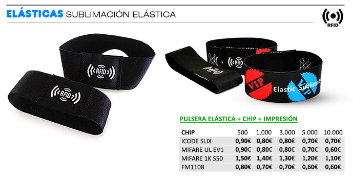 pulseras rfid elasticas